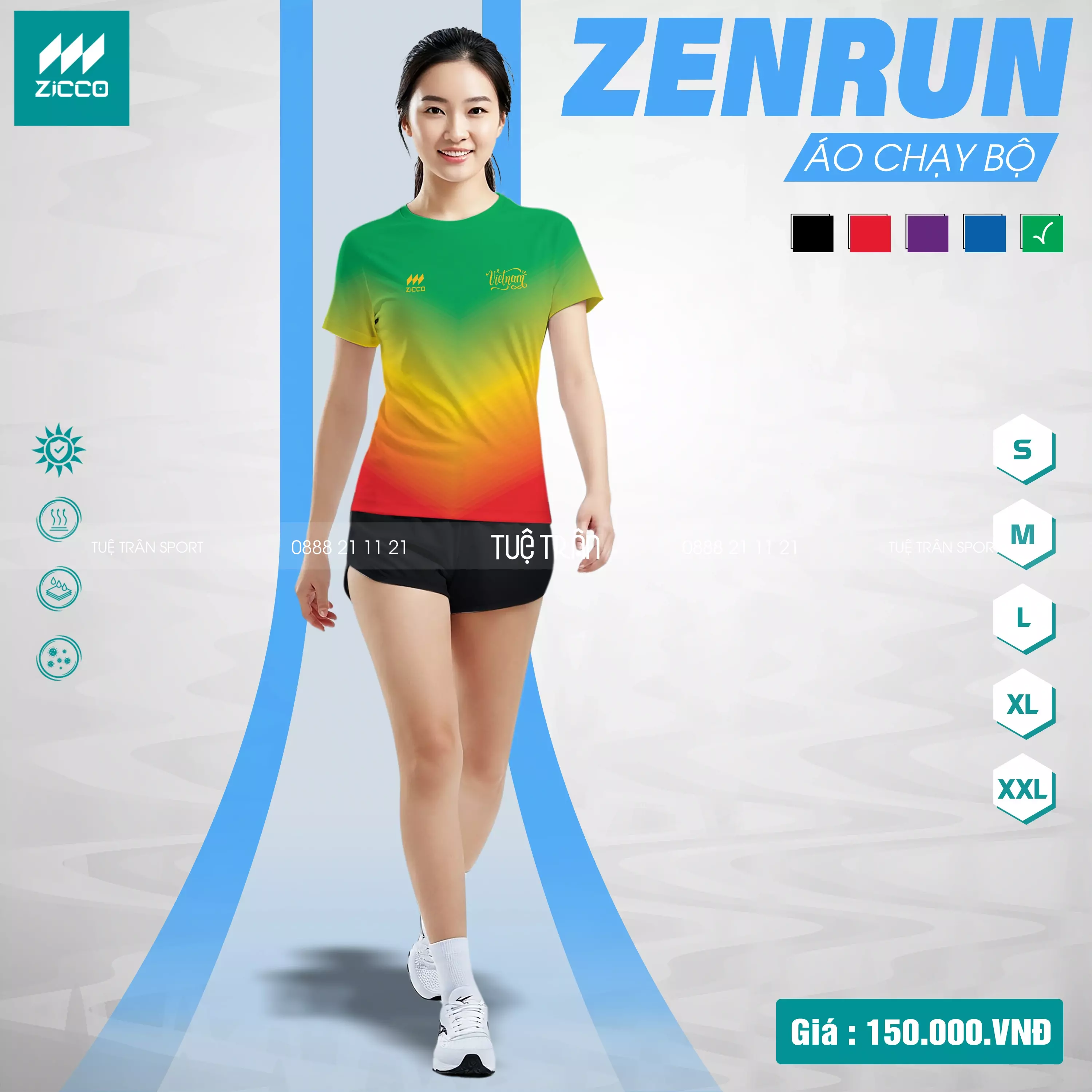 Áo chạy bộ Nữ - Zicco Zenrun