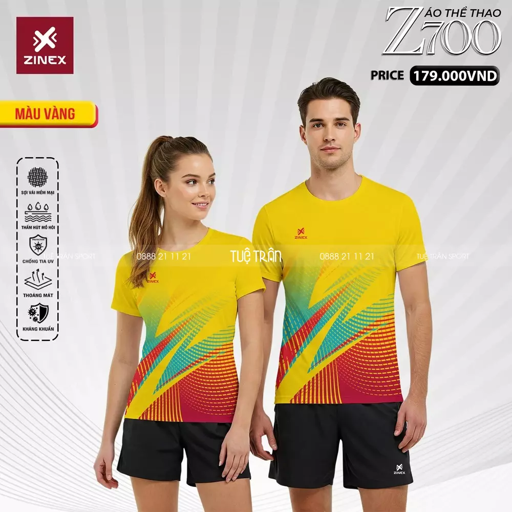 Áo pickleball Nam - Zinex Z700