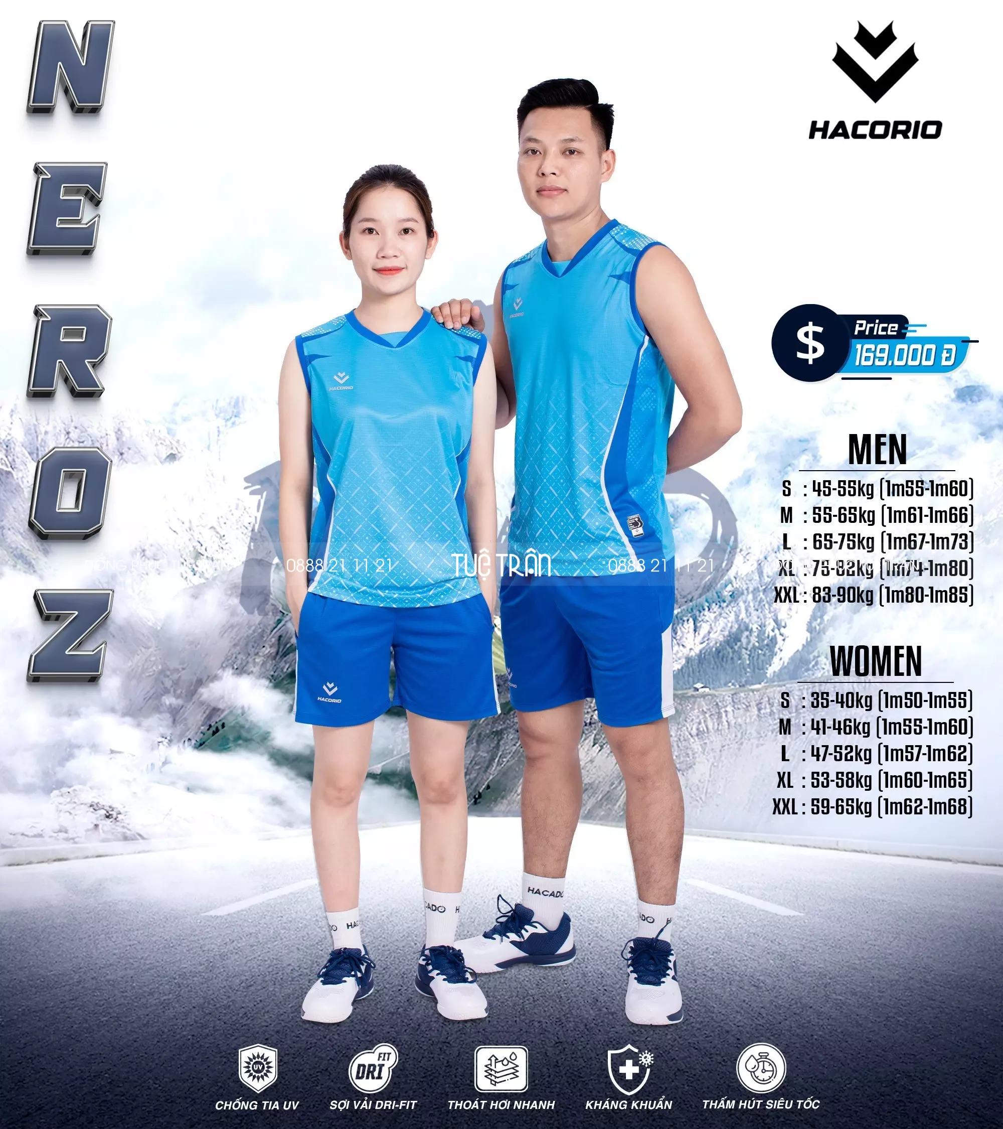 Quần áo bóng chuyền nữ Hacorio Naroz