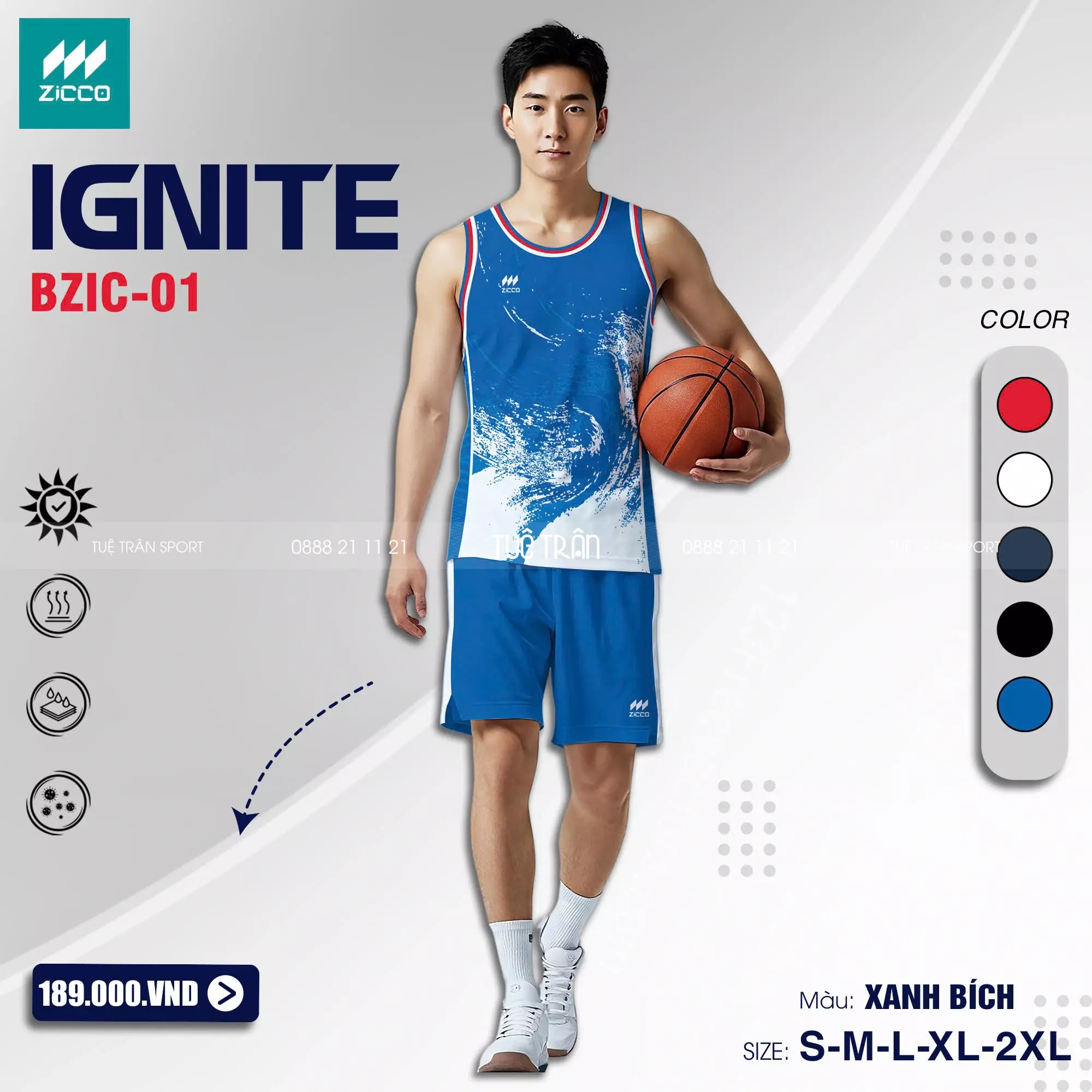 Quần áo bóng rổ - Zicco Ignite