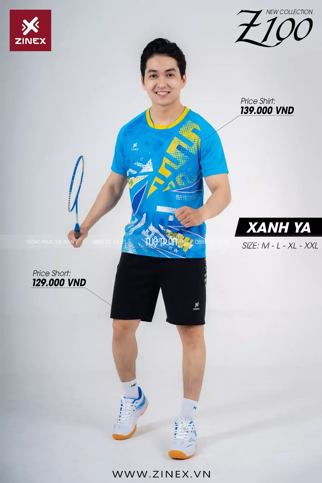 Áo cầu lông nam Zinex Z100